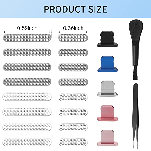 Flutesan 16 Pack Speaker Dust Proof Stickers, 5 Pack Anti Dust Plug with Tweezers and Cleaning Brush, Protects Charging Dust Cover Compatible with iPhone 14/13/12/12 Pro Max | The Storepaperoomates Retail Market - Fast Affordable Shopping