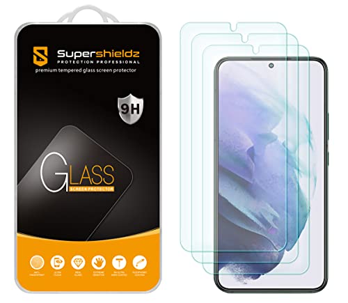(3 Pack) Supershieldz Designed for Galaxy S22 5G Tempered Glass Screen Protector, Anti Scratch, Bubble Free