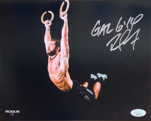 Rich Froning Jr Autographed Fitness Signed Muscle Up 8×10 Photo JSA COA