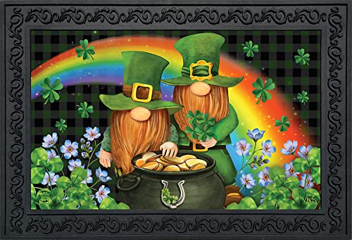Briarwood Lane Irish Gnomes St Patricks Day Door Mat – 30″ x 18″ – St Patricks Day Door Mat Outdoor – St Patricks Door Mat Door Mat Inserts St Patricks Day Outdoor Mat