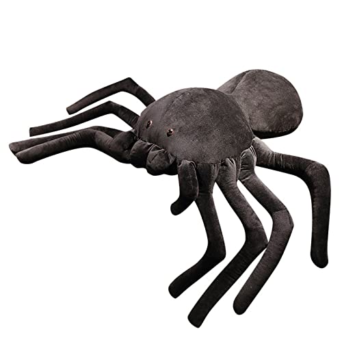 Zctghvy uge Realistic Black Spider Stuffed Animals Plush Toy Giant Stuffed Spiders Plush Pillow Kids Funny Plush Toys Doll (19.6″ x 31.5″ / 50 x 80 cm)…