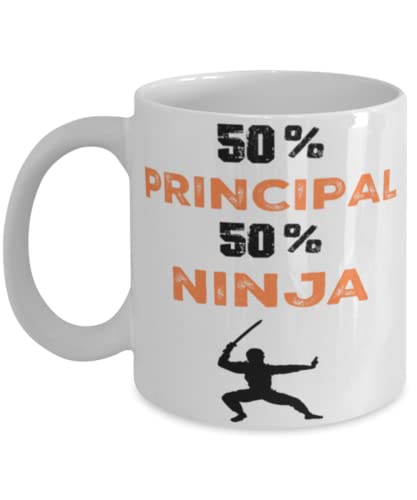 Principal Ninja Coffee Mug, Principal Ninja, Unique Cool Gifts For Professionals and co-workers