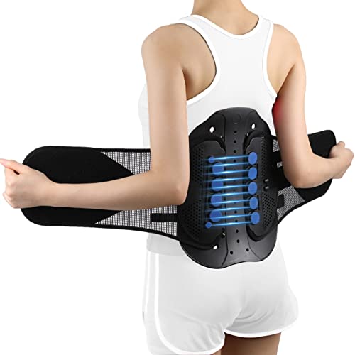 Nvorliy Lower Back Brace – LSO Lumbar Spine Support, Adjustable Pulley System Decompression Back Support for Arthritis, Sciatica, Herniated Discs, Lumbar Strain and Spine Stenosis, Fit Women & Men (Large)