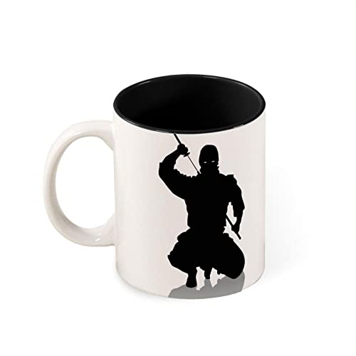 XLAWESOME Ninja Pattern Ceramic MugShape Coffee Mug Creative Tea cup Design Gift, 11 oz