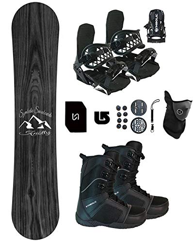 Symbolic Knotty Women’s 2022 Snowboard & Bindings & Boots Complete Package (7 Women Black Binding+Boot, 150cm Knotty Hybrid Rocker)