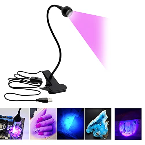 UV Glue Curing Lamp Light USB 3W Ultraviolet Light with Clip and Switch for Repairing Phones,PCB ,Fluorescent Agent Detection,Fluorescent Banknote | The Storepaperoomates Retail Market - Fast Affordable Shopping