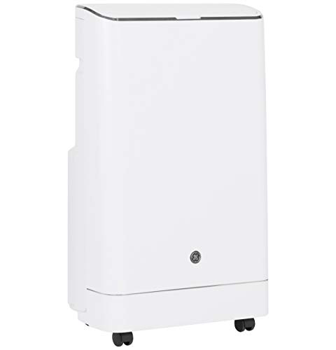 GE 14,000 BTU Portable Air Conditioner for Medium Rooms up to 550 sq ft. (9,850 BTU SACC), Wi-Fi Enabled, 3-in-1 with Dehumidify, Fan, and Auto Evaporation, Included Window Installation Kit