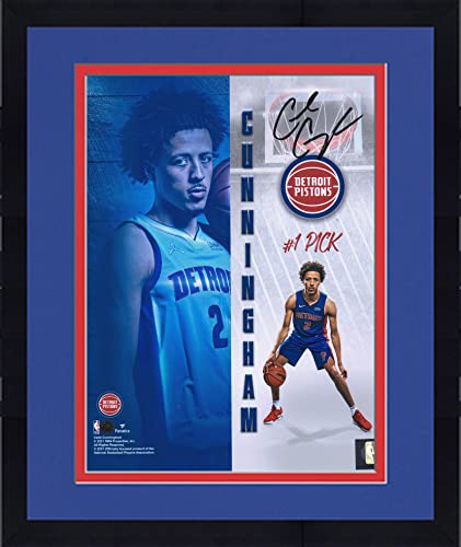 Framed Cade Cunningham Detroit Pistons Autographed 8″ x 10″ Rookie Photoshoot Photograph – Autographed NBA Photos