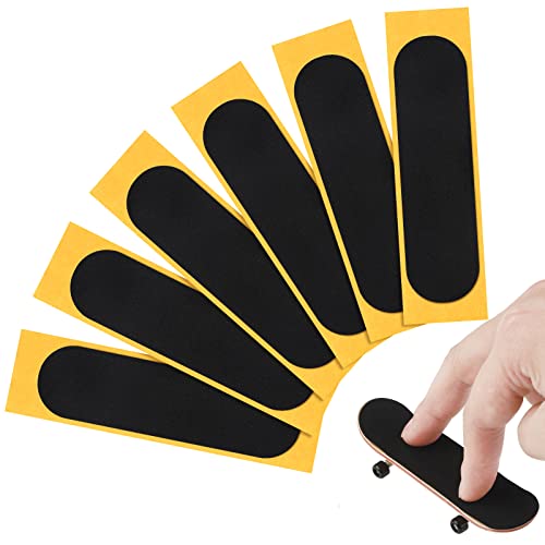 6 Pieces Fingerboard Foam Grip Tape Black Fingerboard Grip Tape Finger Skateboard Foam Tape Non Slip Finger Toy Skateboards Tape Stickers for Fingerboard Toys
