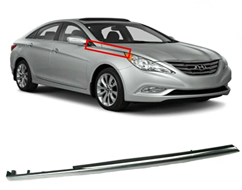 Front Right ABS Chrome Fender Trim Molding Garnish Fits for 11-14 Hyundai Sonata, Replaces OEM 87772-3S000, 87772-3S001, 75136