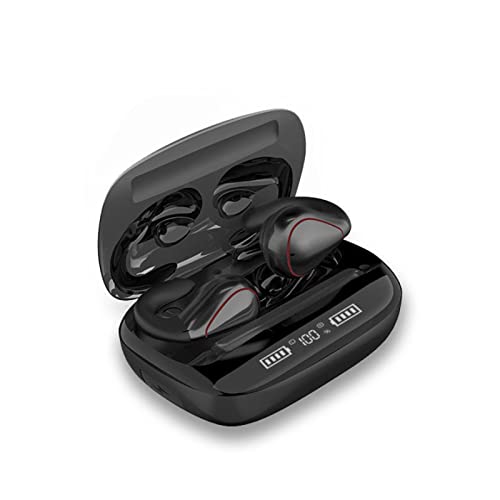ESSONIO Open Ear Headphones Bluetooth ipx5 Waterproof Workout Headphones with Microphones air Conduction Headphones for Running,Sports (New Black)