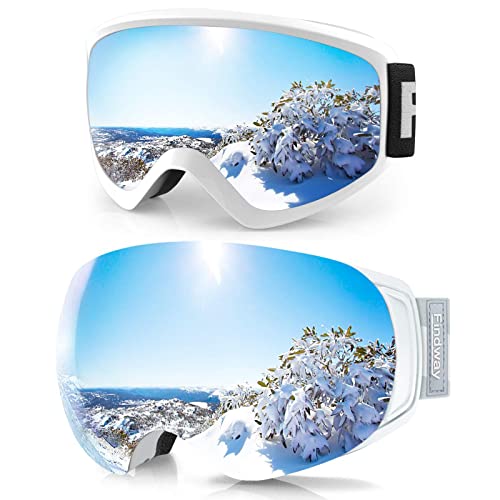 findway Kids Ski Goggles and adult Ski Goggles OTG Snowboard Goggles ,100% UV400 Protection