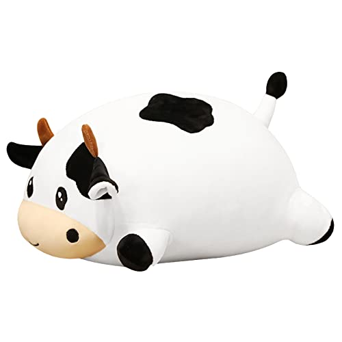 Achwishap Cow Stuffed Animals 13.7” Cow Plush Pillow Stuffed Dolls Hugging Pillow with Zipper, Plush Toys Dolls Gifts for Kids Girls Boys
