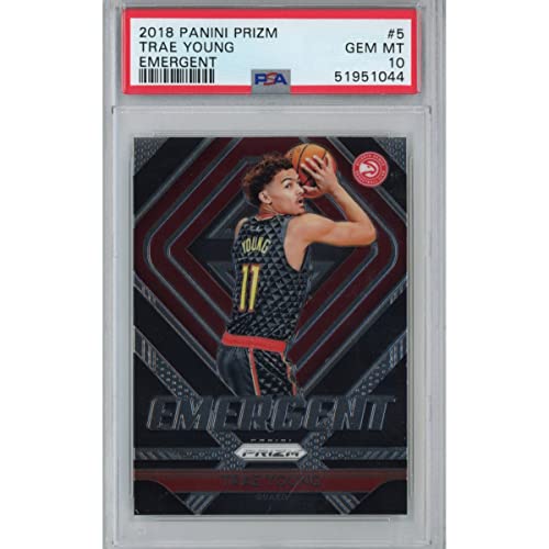 Graded 2018-19 Panini Prizm Trae Young #5 Emergent Rookie RC Basketball Card PSA 10 Gem Mint