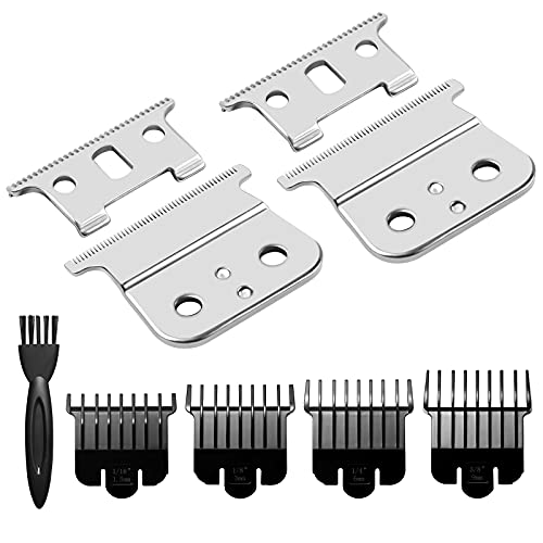 T Outliners Blades Compatible with Andis T Outliners Trimmer, Gtx Trimmer, T Outliners Replacement Blade (sliver steel T blade + sliver steel blade),2 PACK