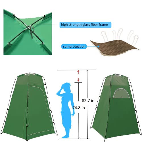 ProJoyJoy 6.8 FT Camping Shower Tent,Oversize Privacy Tent Portable Toilet Potty Dressing Changing Room with Carry Bag for Hiking Beach Picnic Fishing,Lightweight & Sturdy(Green) | The Storepaperoomates Retail Market - Fast Affordable Shopping