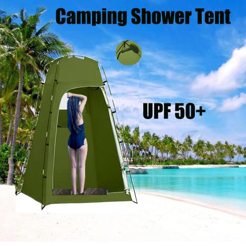 ProJoyJoy 6.8 FT Camping Shower Tent,Oversize Privacy Tent Portable Toilet Potty Dressing Changing Room with Carry Bag for Hiking Beach Picnic Fishing,Lightweight & Sturdy(Green) | The Storepaperoomates Retail Market - Fast Affordable Shopping