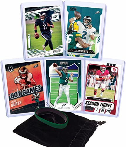 Jalen Hurts Football Cards Assorted (5) Bundle – Philadelphia Eagles Trading Cards