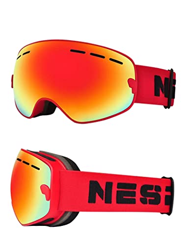 Kids Ski Goggles,ski glasses, ski goggles kids snowboarding goggles for toddler kids and youth OTG 101% UV protection.