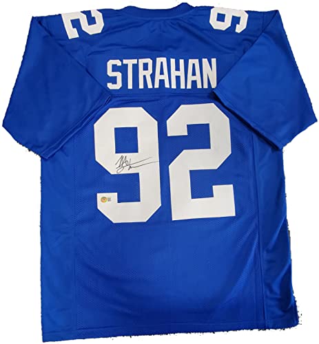 N.Y. GIANTS MICHAEL STRAHAN AUTOGRAPHED SIGNED JERSEY BECKETT HOLO