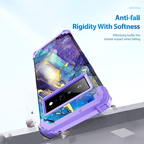 Rancase Compatible with Google Pixel 6 Pro Case,Three Layer Heavy Duty Shockproof Protection Hard Plastic Bumper +Soft Silicone Rubber Protective Case for Google Pixel 6 Pro Case,Purple | The Storepaperoomates Retail Market - Fast Affordable Shopping