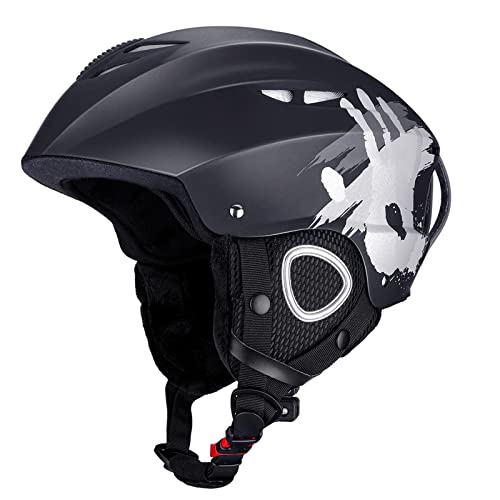 Ski Helmet MOHOO Snowboard Helmet Women Men Youth with Goggle Clip Black Snow Sport Helmet with Closable Vents, Removable Lining Earpads ASTM Certified Size L | The Storepaperoomates Retail Market - Fast Affordable Shopping