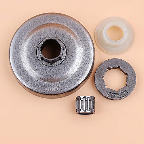 Replacement Part for Machine 3/8″ Clutch Drum Sprocket Bearing for Husqvarna 445 450 E Chainsaw Worm Gear Kit