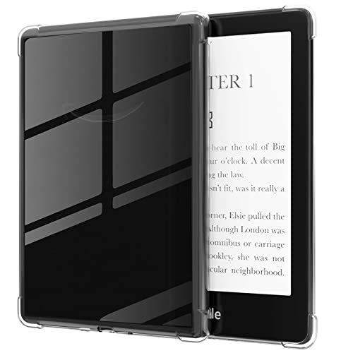 Miimall Compatible Kindle Paperwhite 11th Case Soft TPU Ultra-Thin Lightweight Anti-Scratch Shock Absorption Full Protection Clear Cover Case for Kindle Paperwhite 11th Gen 2021 Release(Clear)