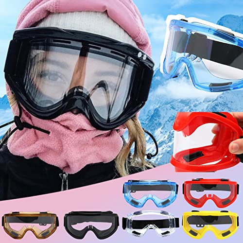 Ski Goggles UV Protection Over Glasses Winter Outdoor Motorcycle Skiing & Skating & Outdoor Sport for Men Women & Youth (transparent)
