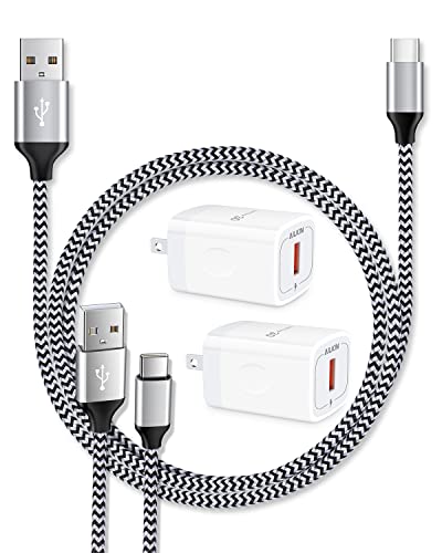 2+2 Pack USB C Chargers for Google Pixel 7 6 Pro 6 5a 5 4 XL 4a 4 3a XL 3 XL, Samsung S21, Fast Charge 3Ft C Type Cable USB-C Cords+Quick Charge 3.0 Wall Charger Box, Super Fast Cargador Block Adapter