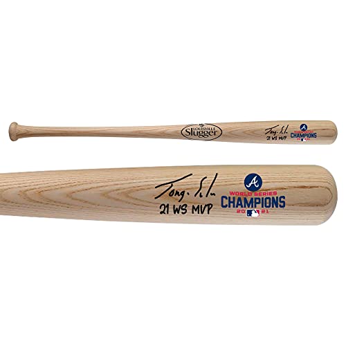 Jorge Soler Atlanta Braves Autographed 2021 World Series Champions Logo Louisville Slugger Bat with”21 WS MVP” Inscription – Autographed MLB Bats
