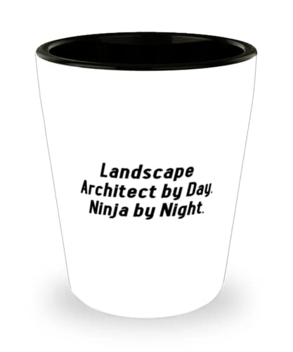 Motivational Landscape Architect Shot Glass, Landscape Architect by Day. Ninja by Night, Best Gifts for Colleagues, Christmas Gifts