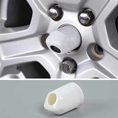 SZDEDA ABS Spare Tire Rear Camera Cover Decorative Trim Fit for Jeep Wrangler JL 2018-2021 Exterior Car Accessories (White)