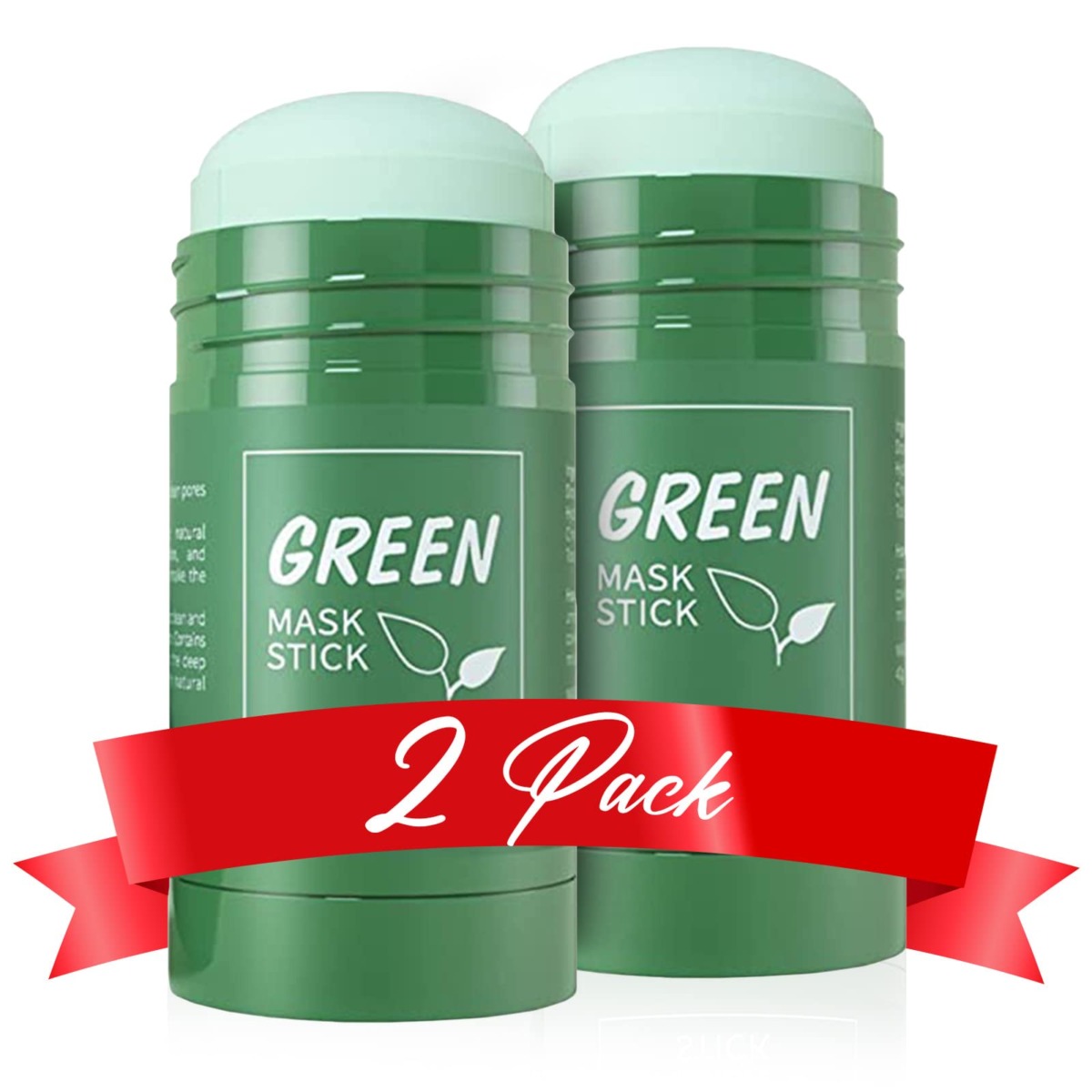2PC Green Tea Mask Stick, Blackhead Remover for Face Moisturizing with Green Tea Extract Dry Skin Face Moisturizer, Deep Pore Cleansing, Skin Brightening, Moisturizing Face Mask, Removes Blackheads for All Skin Types. | The Storepaperoomates Retail Market - Fast Affordable Shopping