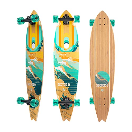 Sector 9 Longboard Complete Offshore Baja Bamboo Swallow Tail 9.35″ x 39.5″