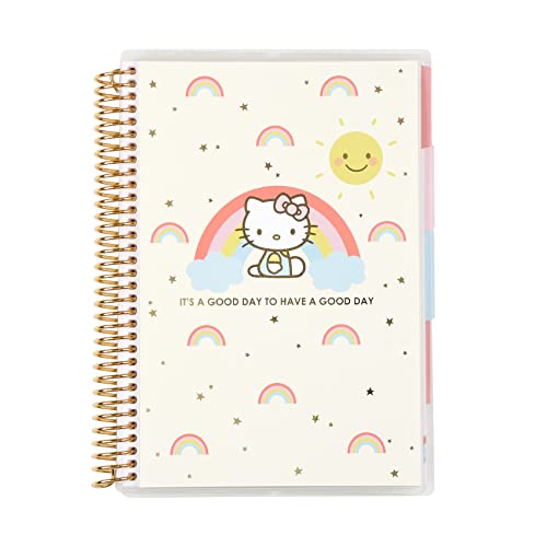 A5 Spiral – Bound Daily Gratitude Journal – Hello Kitty. 3 Months of Gratitude Spreads. Reflection and Notes Pages. 160 Pages of Thick 80 Lb. Mohawk Paper. Sticker Sheet Included by Erin Condren.