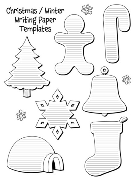 Christmas / Winter Writing Paper Templates PDF