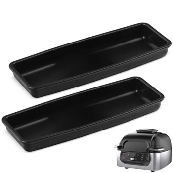 [2 Pack] Impresa Veggie Trays for Ninja Foodi AG400 and AG300 Series Grills – Non-Stick Grill Tray to Cook Veggies, Eggs, and More – Veggie Tray Accessory for Your Indoor Grill and Air Fryer | The Storepaperoomates Retail Market - Fast Affordable Shopping