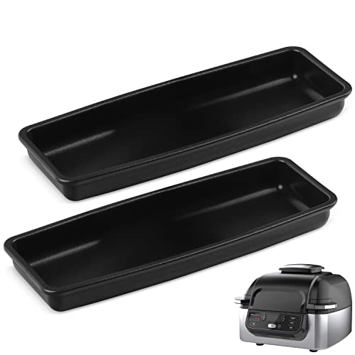 [2 Pack] Impresa Veggie Trays for Ninja Foodi AG400 and AG300 Series Grills – Non-Stick Grill Tray to Cook Veggies, Eggs, and More – Veggie Tray Accessory for Your Indoor Grill and Air Fryer