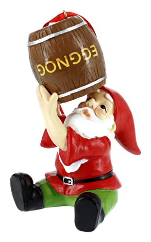 Gnometastic Eggnog Guzzling Gnome Ornament, 4in – Funny Gnome Christmas Ornament for Tree and Holiday Home Decor