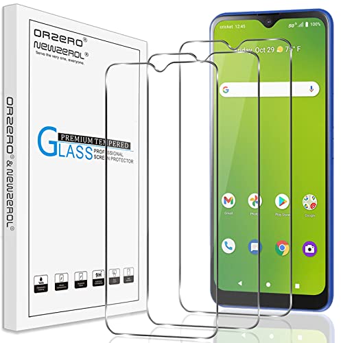 (3 Pack) Orzero Compatible for Cricket Dream 5G, AT&T Radiant Max 5G (6.82 inch) Screen Protector, Tempered Glass 2.5D Arc Edges 9 Hardness HD Bubble-Free (Lifetime Replacement)