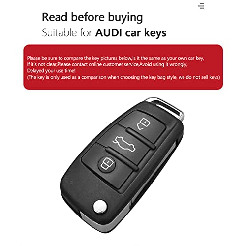 ontto Fit for Audi Flip Key Cover Remote Control Key Fob Case with Keychain,Soft TPU Key Holder Black | The Storepaperoomates Retail Market - Fast Affordable Shopping