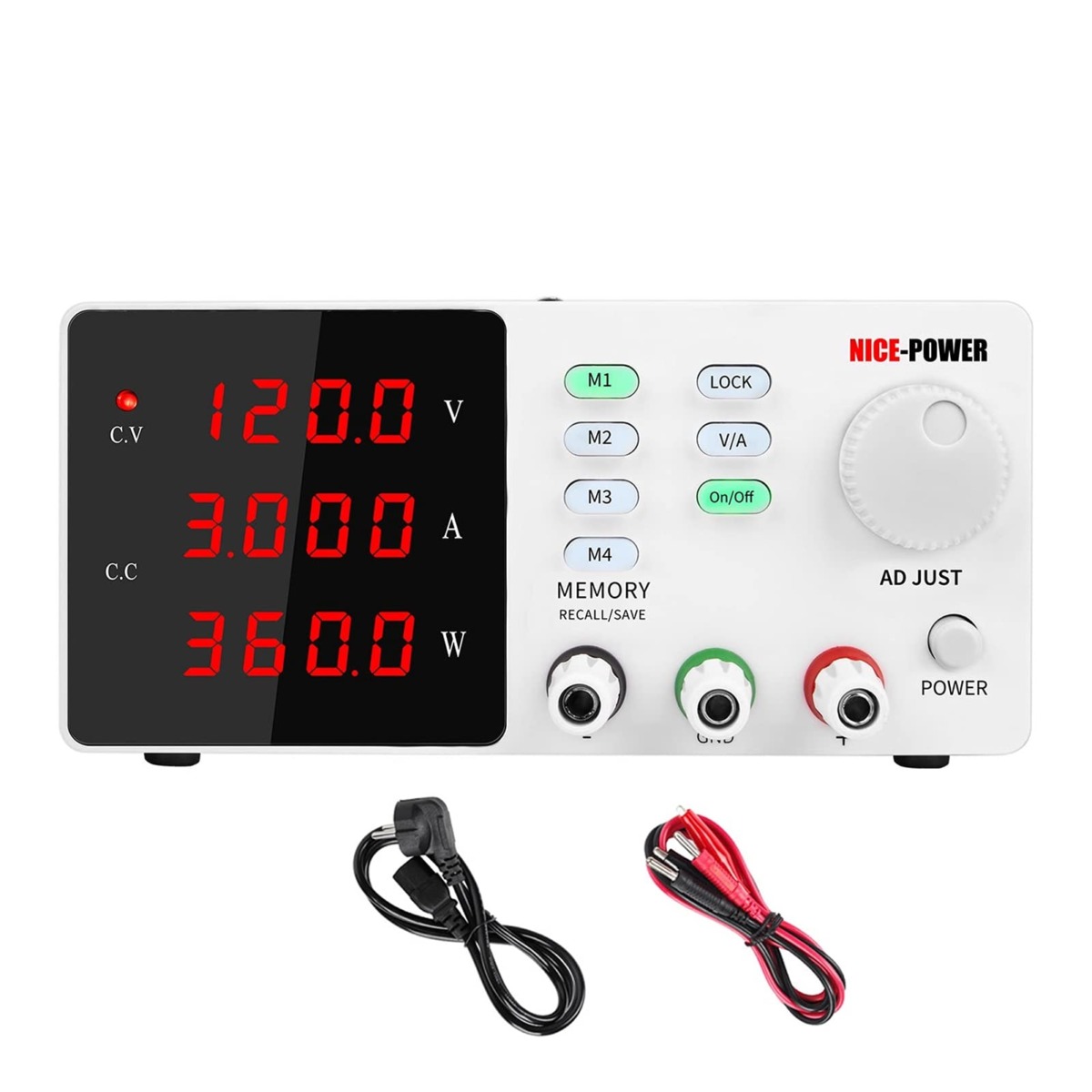 DC Power Supply Variable 7 Modes 120-V 3A Adjustable Power Supply Bench Mini Digital Power Bench Source Switching DC Lab Power Supplies Input 220-V 50Hz for lab Equipment Repair (Color : 120V3A G) | The Storepaperoomates Retail Market - Fast Affordable Shopping