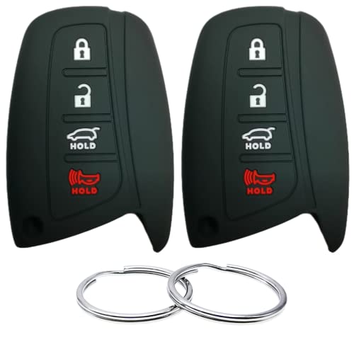 REPROTECTING Silicone Rubber Key Fob Cover Compatible with 2013-2016 Hyundai Azera Equus Genesis Santa Fe SY5DMFNA04 95440-4Z200 SVI-DMFNA04 8325A-DMFNA04 SY5DMFNA433 SVI-DMFNA433 8325A-DMFNA433