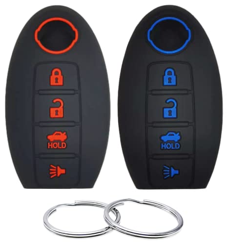 REPROTECTING Silicone Rubber Key Fob Cover Compatible with 2007-2019 Nissan 350Z 370Z Altima Armada GT-R Maxima Murano Pathfinder Rogue Select Sentra Titan Versa Note Xterra KR55WK48903