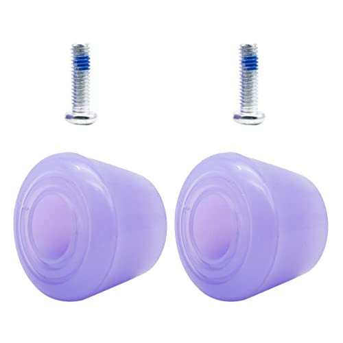 BESPORTBLE Roller Skate Brakes Toe Stopper: 2pcs Skate Toe Stops with 2 Screw Pumps Double Row Skating Brake Jam Plugs Accessory