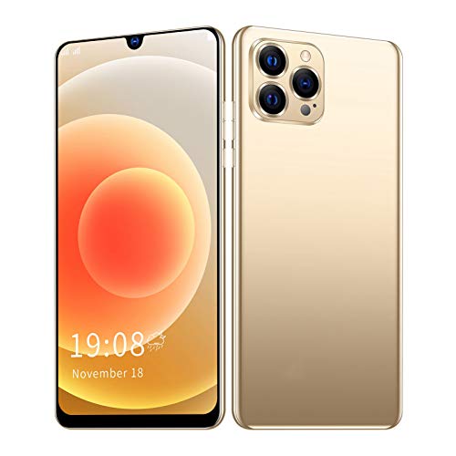 ASHATA Unlocked Android Smartphone Cellphone 6.26in Full HD Waterdrop Screen, 2G/3G Cellphone, Camera Front 2MP Rear 2MP, 1GB + 8GB + 128GB Extended Memory, 1950mah Fast Charging (Gold)