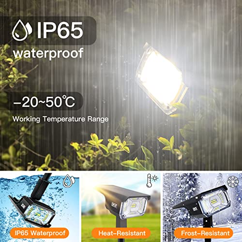 LKF Solar Spotlights Outdoor, USB & Solar Powered Landscape Spotlights, IP65 Waterproof Wall Lights Auto On/Off, 40LEDs Garden Lights for Yard Backyard Walkway Driveway Patio, 6 Pack | The Storepaperoomates Retail Market - Fast Affordable Shopping