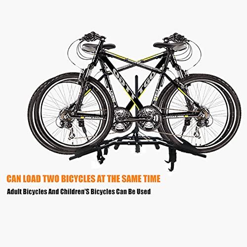 ZHAIHUA Bicycle Car Racks,Hitch Mount Rack, Foldable 2-Bike Platform Style Carrier Hitch Tightener Anti Sway Bike Rack,60 Lbs/Bike Heavy Weight Capacity，for Cars with 2″ Square Mouth at The Rear | The Storepaperoomates Retail Market - Fast Affordable Shopping