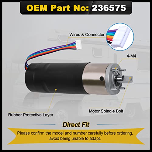 236575, RV in-Wall Slide-Out Motor Compatible with Lippert Schwintek in-Wall Slide System, IG-42 10mm Motor Assembly, Slide Motor for Travel Trailer and Camper | 300:1 High Torque Gear Ratio, 12V | The Storepaperoomates Retail Market - Fast Affordable Shopping